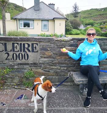 Leonie Corcoran on Cape Clear with Mutti