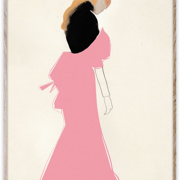 Pink Dress Art Print, €29