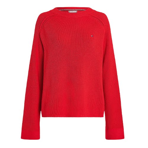 Relaxed Fit Knitted Jumper in Fierce Red, €149.90, Tommy Hilfiger