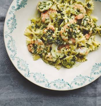 pesto prawn pasta