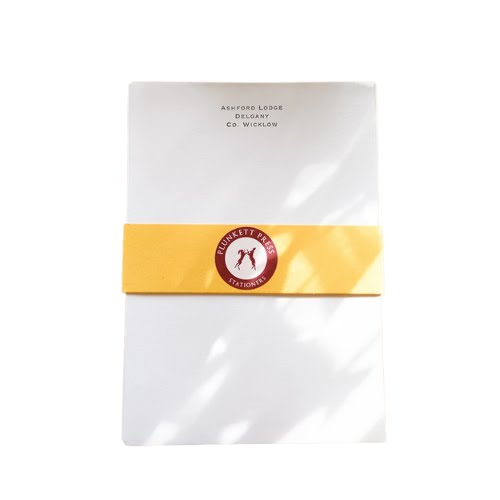 Personalised Stationery Letterhead Paper with Plain Envelopes, €95, Plunkett Press Stationers