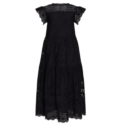 Broderie Mix Tiered Midi Dress, €103.60