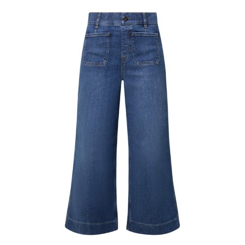 Spanx Mid-Rise Wide Leg Cropped Jeans, €178