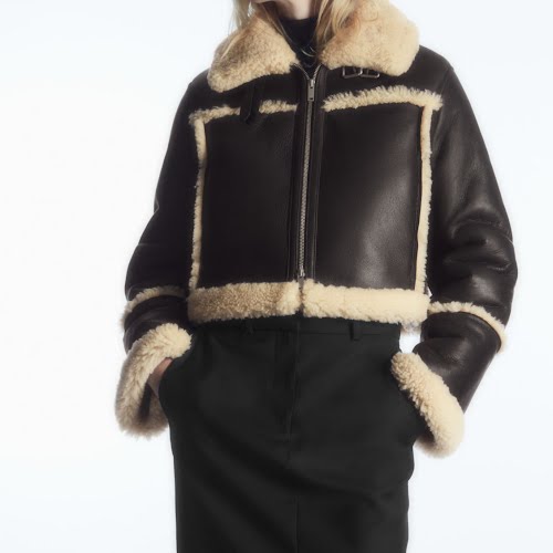 COS Cropped Shearling Jacket, €690