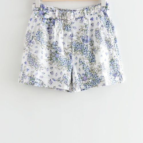 Printed Belted Linen Shorts, €69, &Other Stories