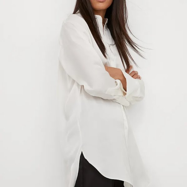 Oversized Satin Shirt, €22.99, H&M