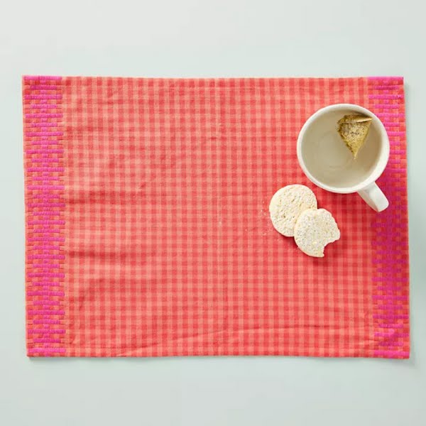Posie gingham placemat €16, Anthropologie