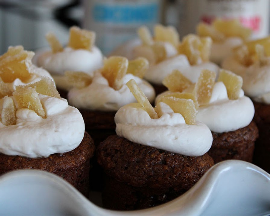 Coffee and fig muffins topped with coconut frosting – a finalist in the innocent Dairy Free Cook Off