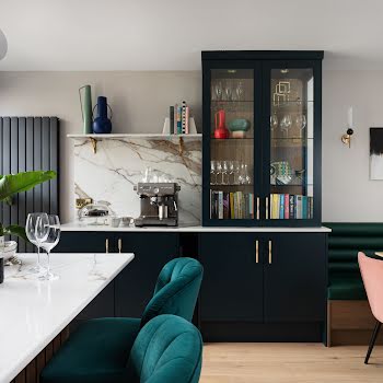 A seafront Skerries home has been given a luxe update with rich colours and hotel-inspired details
