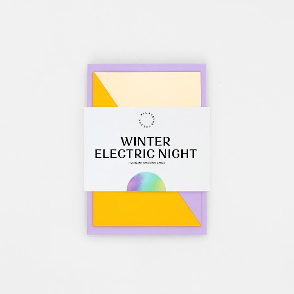 Winter Electric Night Collection of 5 Cards, €31.50, Nóta Póca