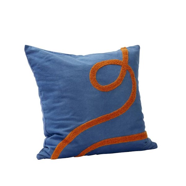Blue orange cushion, €60, Article