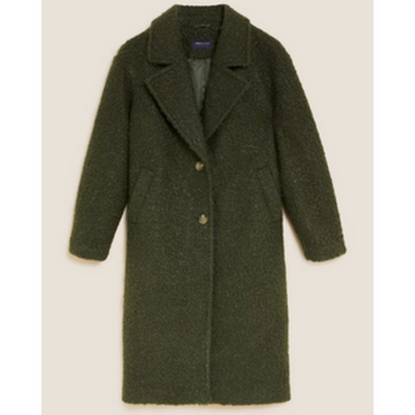 Textured Single Breasted Longline Coat, €70, M&S