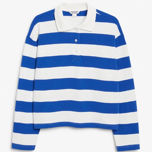 Blue Striped Rugby Shirt, €10, Monki
