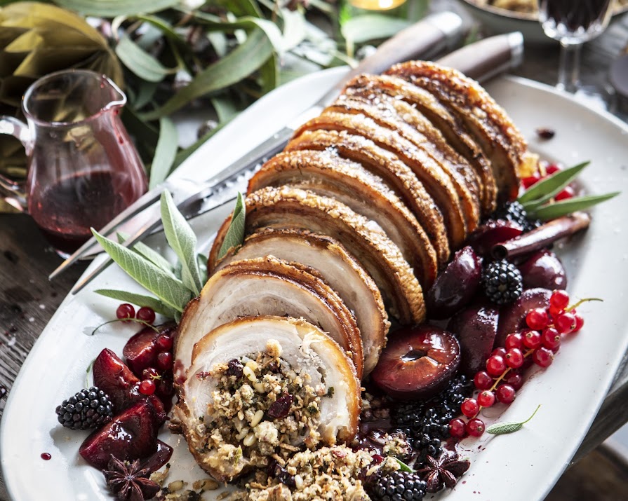 Your Christmas menu starts with this rolled pork belly