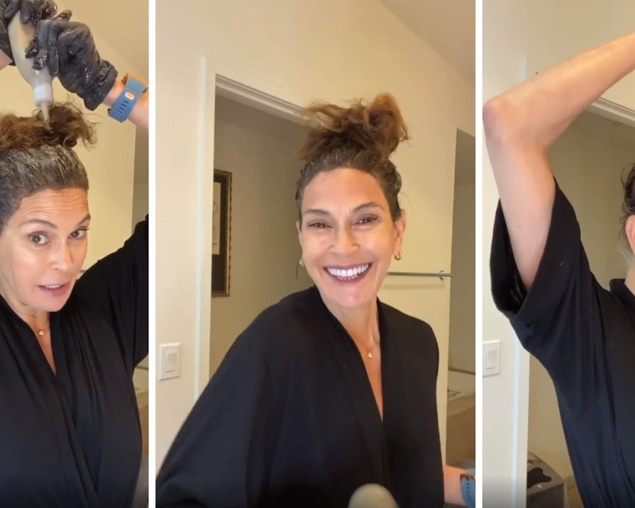 Teri Hatcher is teaching us how to touch up our roots at home, and we’re here for it