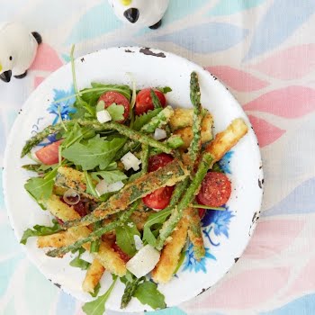 Supper Club: Fearne Cotton’s fried asparagus and courgette chip salad