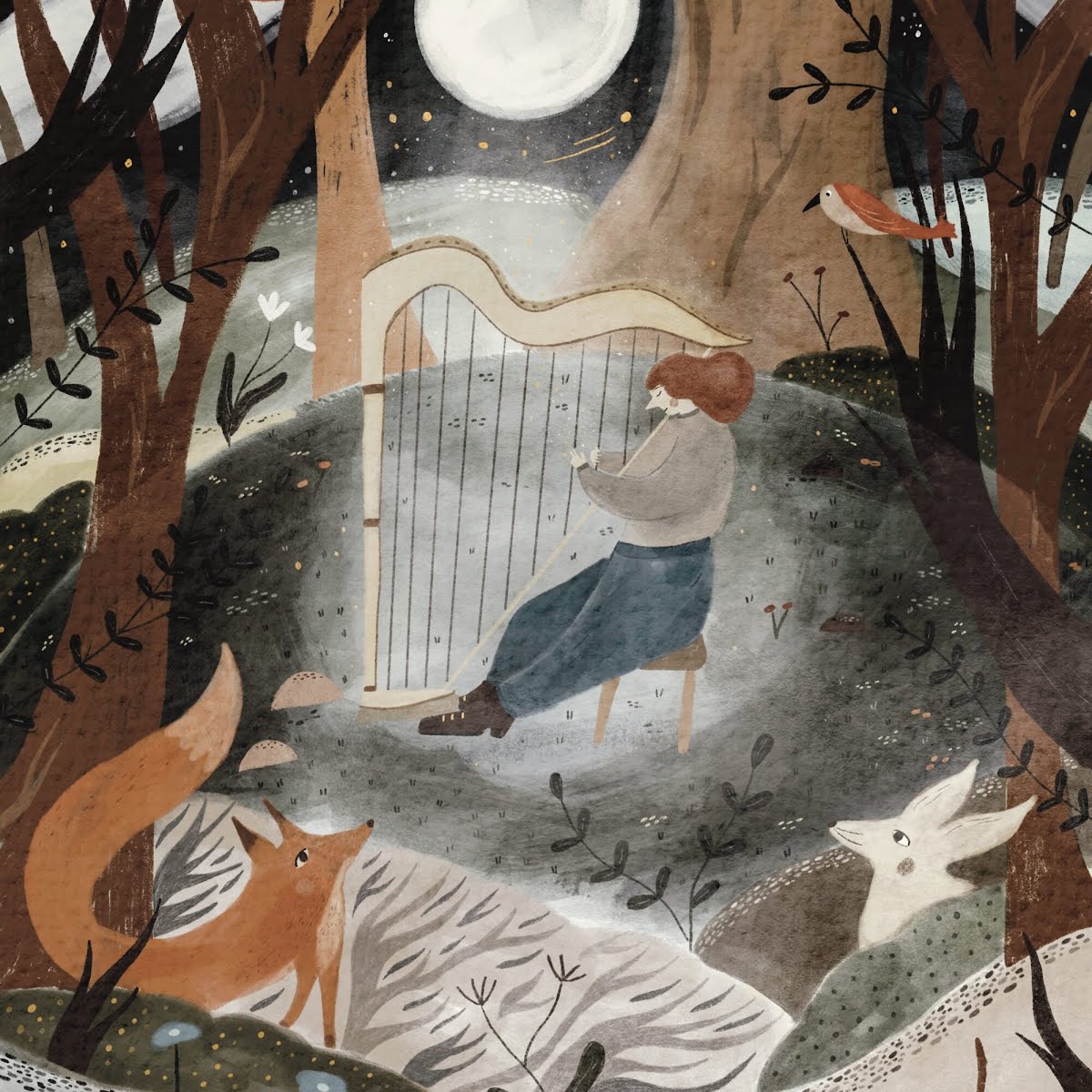 Irish storytelling, illustration by Maiden Moose