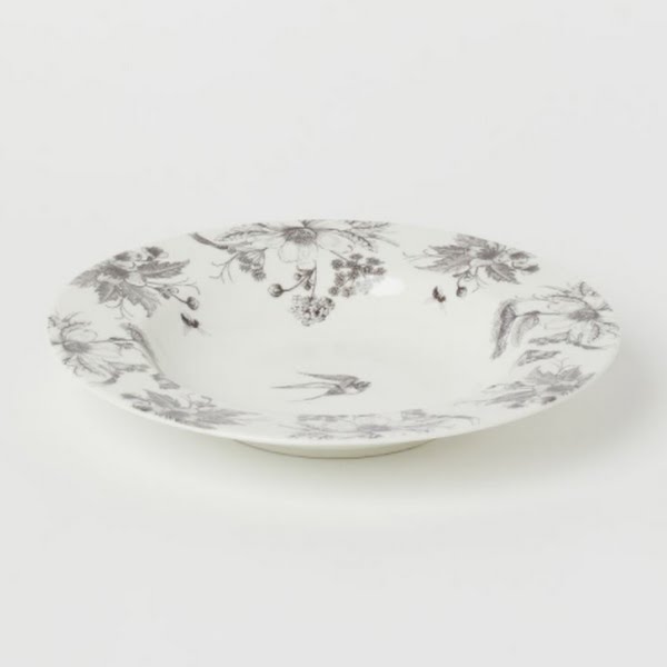 Deep porcelain plate, €9.99, H&M