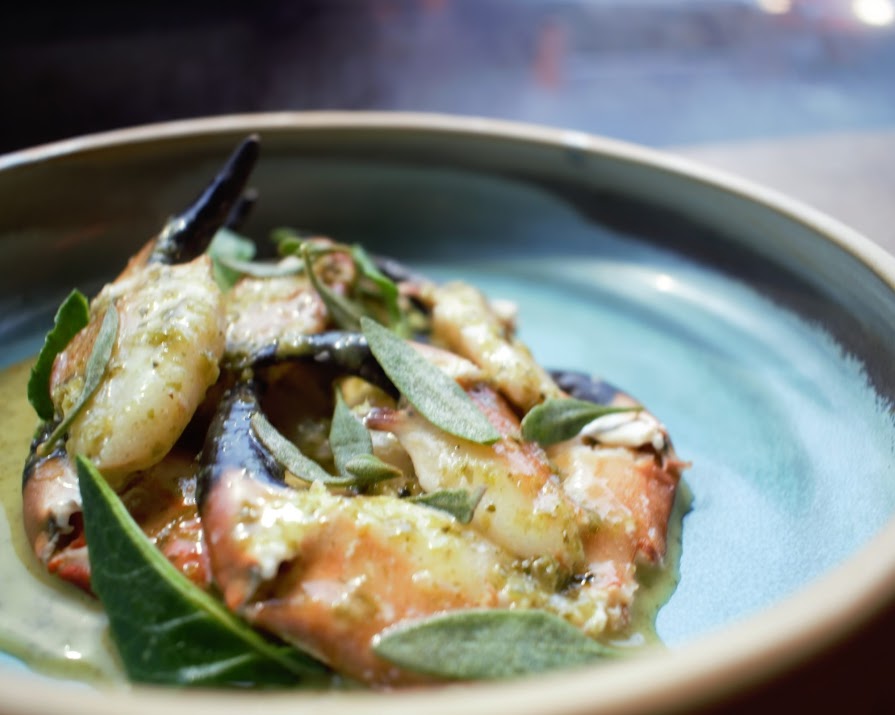 Freshen up your Christmas Day starter with JP McMahon’s crab claws and seaweed butter