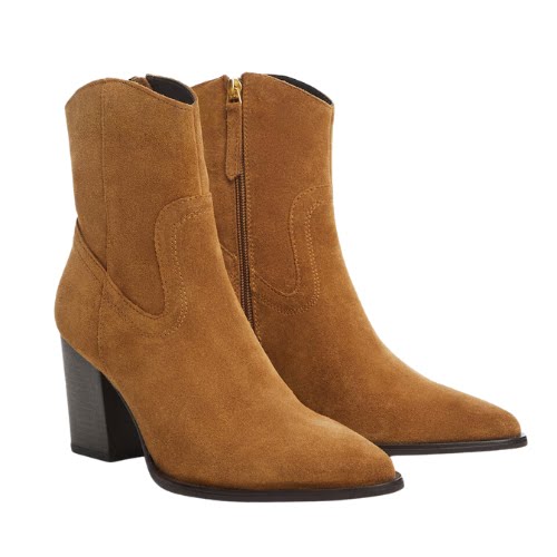 Heel Suede Ankle Boot, €59.99, Mango