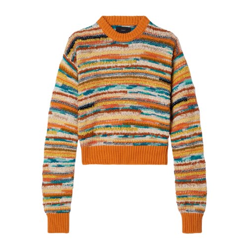 Alanui Madurai Striped Open-Knit Cotton-Blend Sweater, €630, Net-a-porter