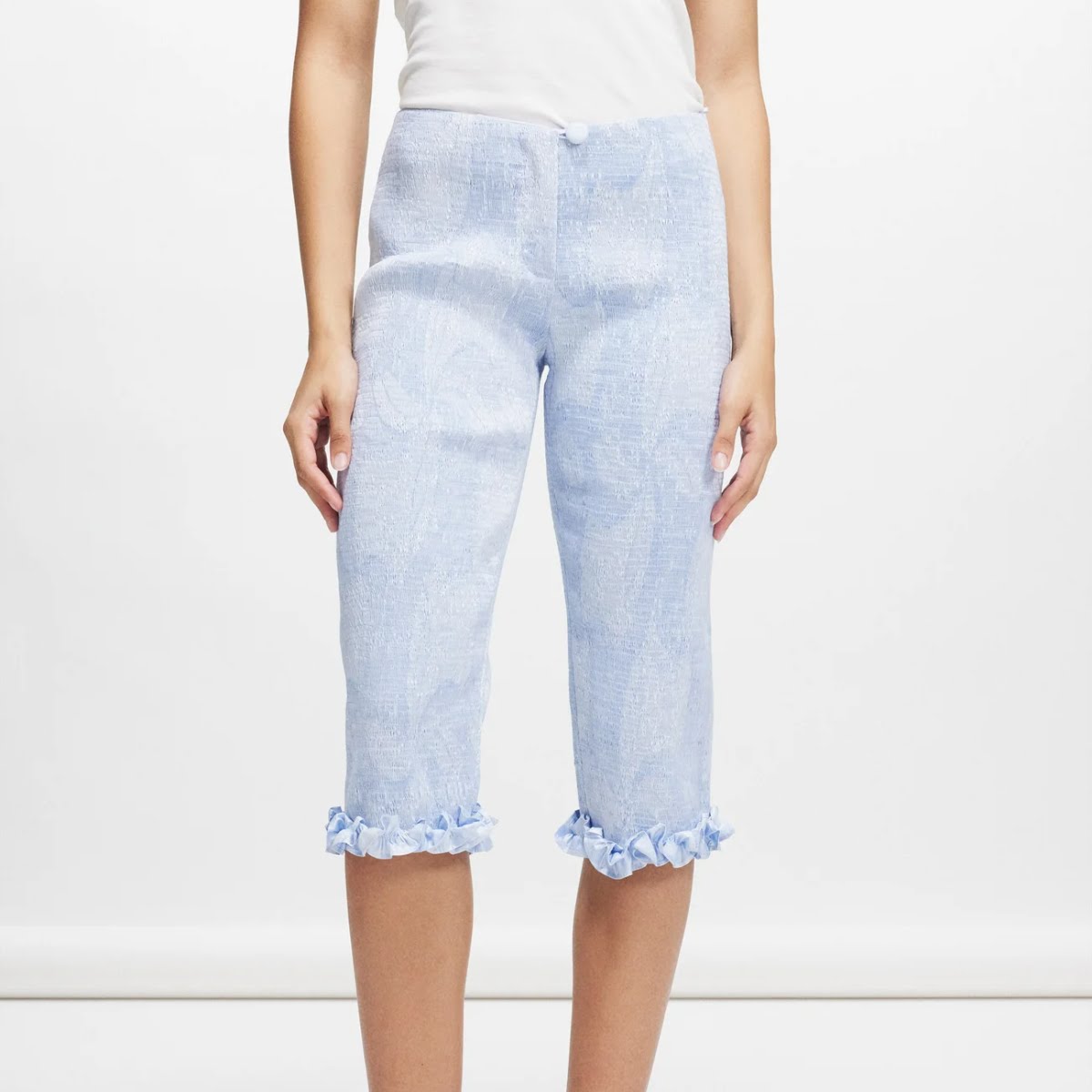 Super Yaya Rita Floral-Print Shirred-Cotton Capri Trousers, €1,230, Matches Fashion