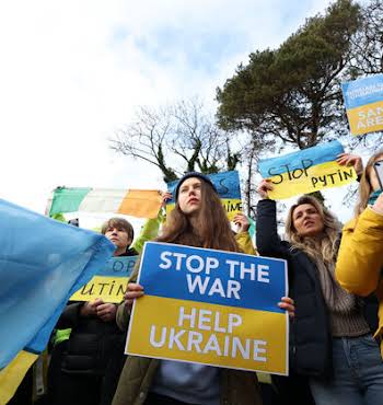 Ireland protest against Russian invasion of Ukraine