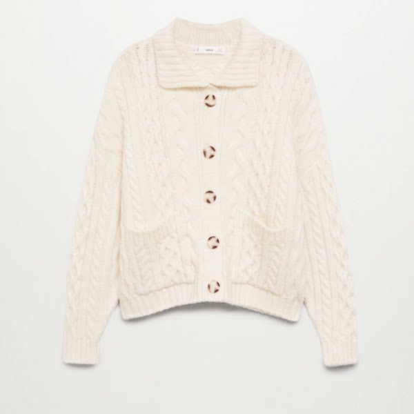 Combined knitted cardigan, €39.99, Mango