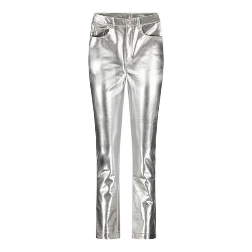 Metallic straight fit pants - Mint | Guts & Gusto