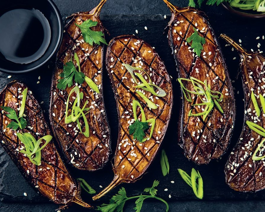 Quick and healthy Japanese weeknight supper: Miso Glazed Aubergine