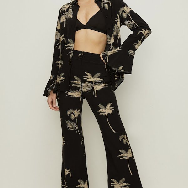Rachel Stevens Palm Printed Co Ord Trouser, €64, Oasis
