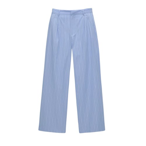 Striped Pyjama-Style Trousers, €35.99 , Bershka