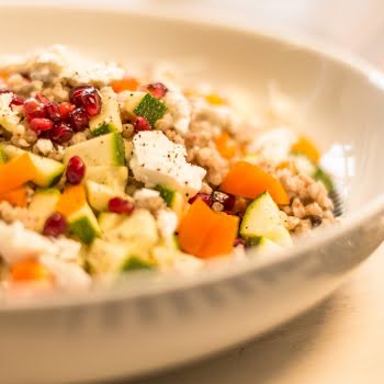 Gut Friendly Recipe: Feta and Pomegranate Buckwheat Salad
