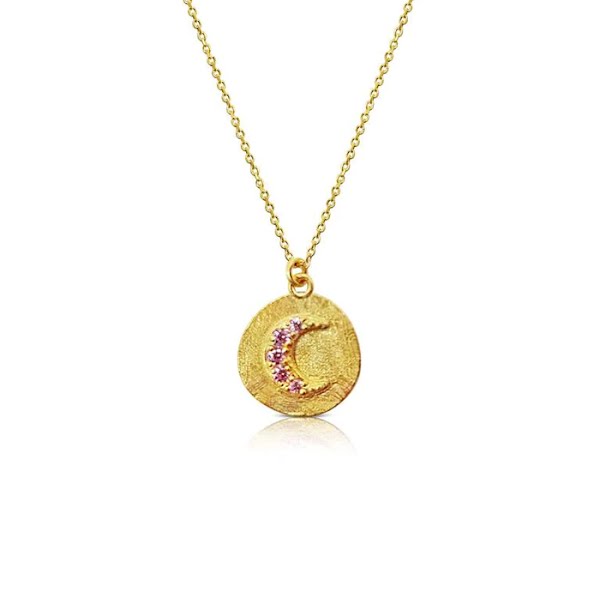 9ct Gold Pink Moon Necklace, €210, Ór Collection