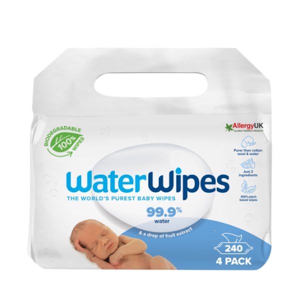WaterWipes Biodegradable Original Baby Wipes 4 Pack, €12.99