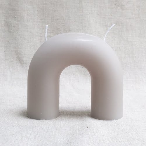 Bend double-wick arch candle, in Rainy Day, €39.50