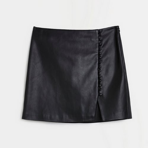 River Island Black Leather Skirt, €45