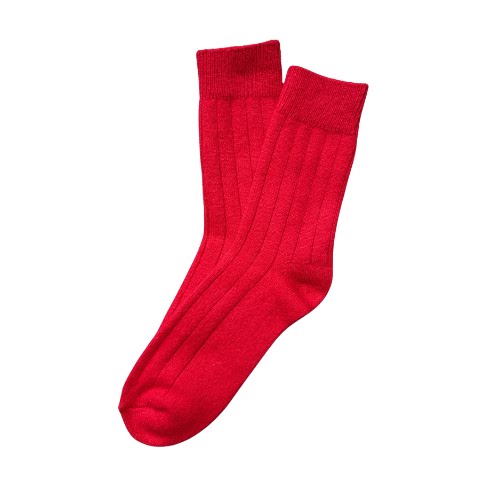 Cosy Cashmere ‘Tomato’ Socks, €28, Form School Apparel