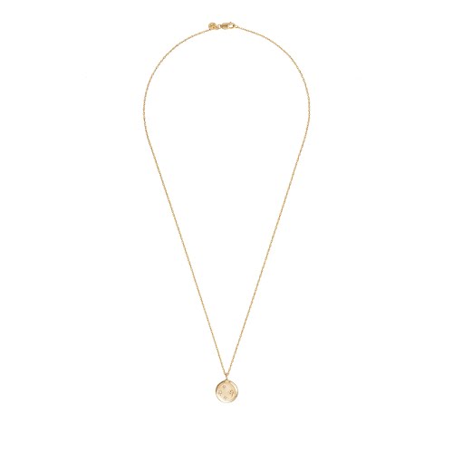 Stars in the Sky 14k Gold Four Diamond Disc Necklace, €789