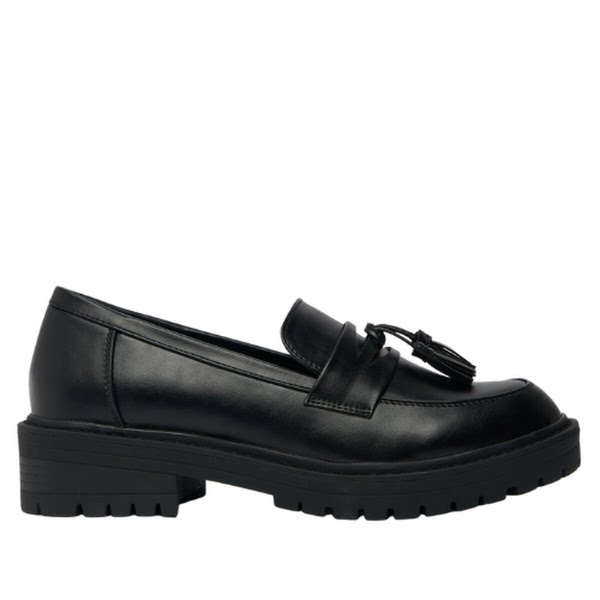 ec lexi chunky tassel Loafer Flat Shoes in Black, €44