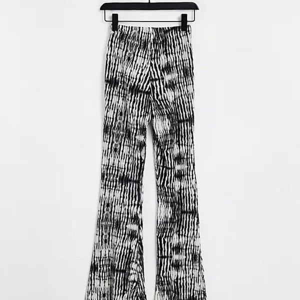 Topshop Plisse Flared Trouser in Tie Dye, €38.99, ASOS