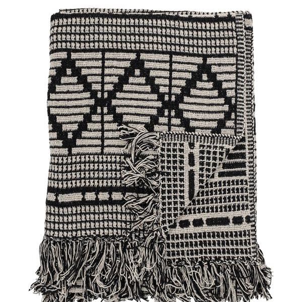 Patterned recycled cotton throw, €24.95, Folkster