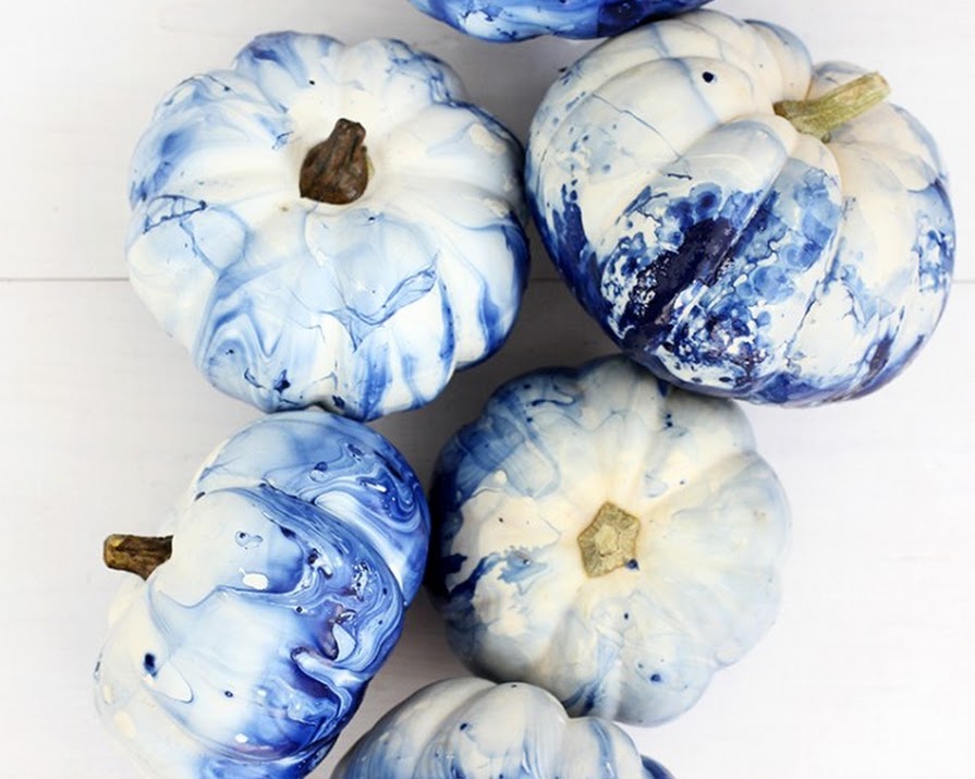 Hallowe’en Inspiration: DIY Marbled Pumpkins