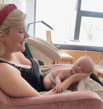 Dominique McMullan and her baby boy