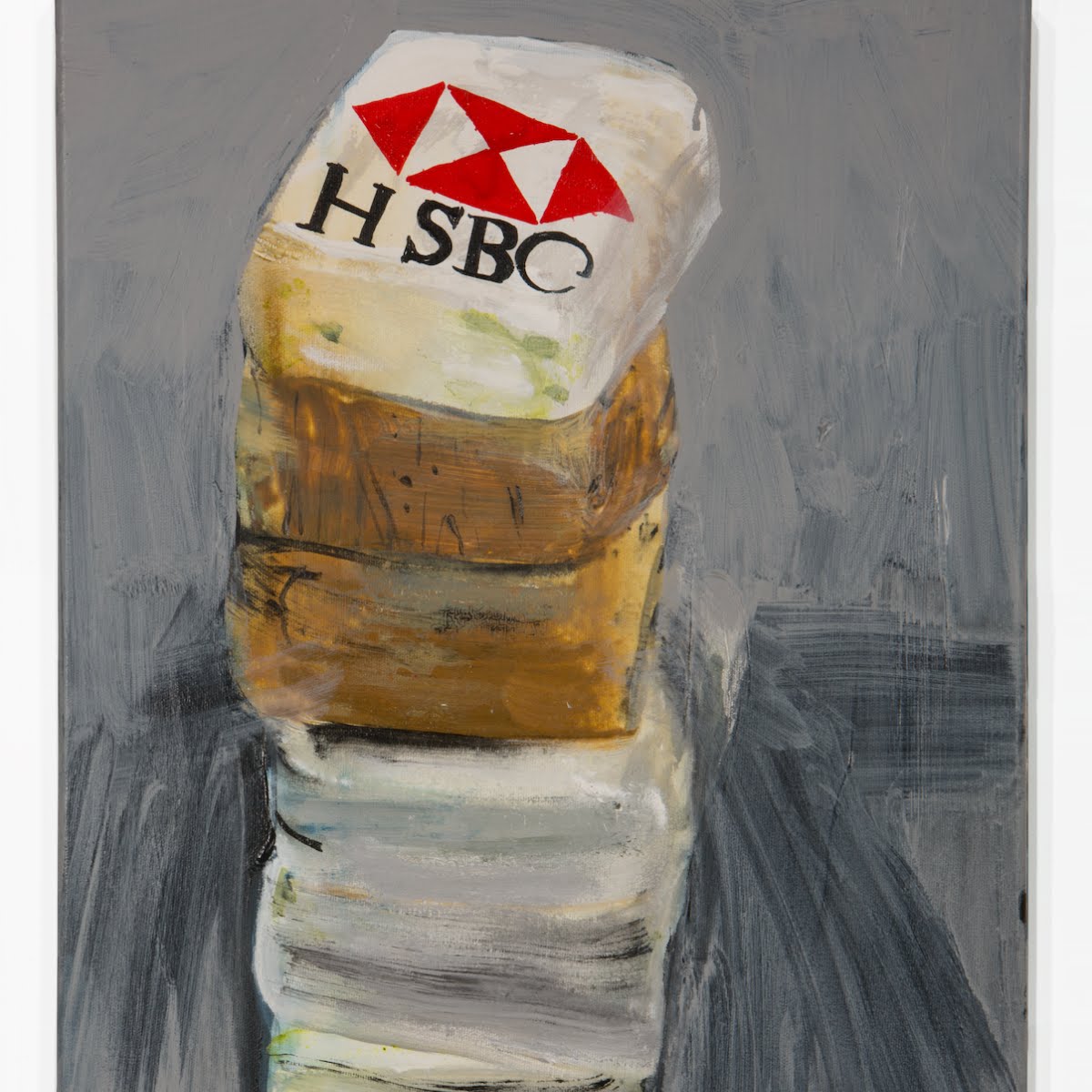 Brian Maguire, Cocaine Laundry: HSBC, 2015. Image courtesy Kerlin Gallery, Dublin. © Brian Maguire.