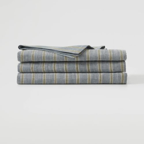 Linen striped tablecloth, €79.99, Mango