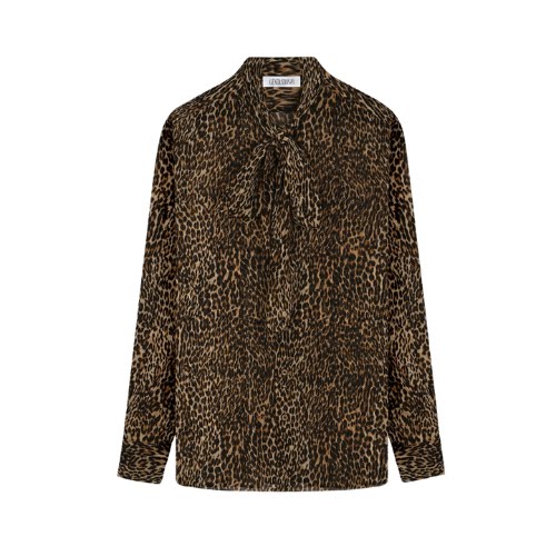 Pussy-Bow Leopard-Print Shirt, €436