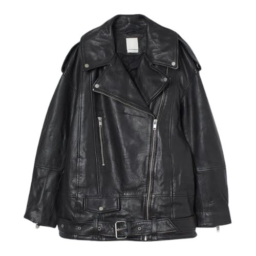 H&M Oversized Leather Biker Jacket, €76.50