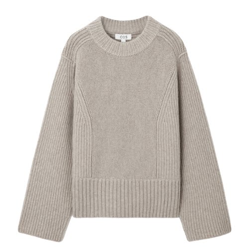 Chunky Panelled Wool Jumper, €135