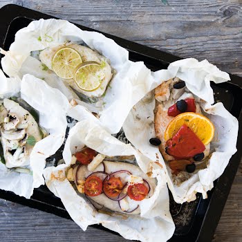 Supper Club: Oven-baked fish parcels and roasted wedges